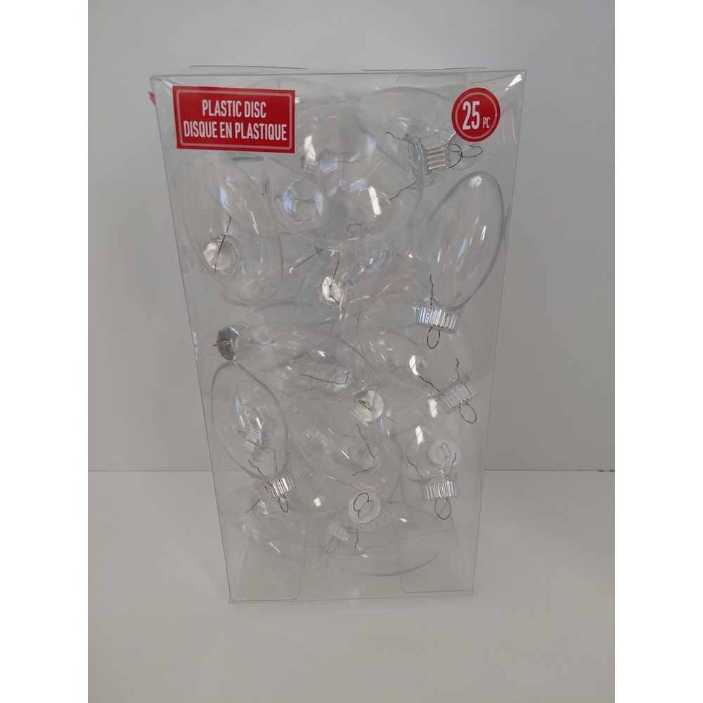 DIY Plastic Christmas Ornaments Clear 25‎ Piece Plastic Make Market NEW